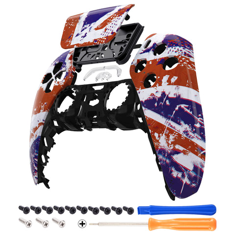 eXtremeRate Impression UK Flag Touchpad Front Housing Shell Compatible with ps5 Controller BDM-010/020/030/040, DIY Replacement Shell Custom Touch Pad Cover Compatible with ps5 Controller - ZPFT1054G3