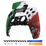 eXtremeRate Impression Italy Flag Touchpad Front Housing Shell Compatible with ps5 Controller BDM-010/020/030/040, DIY Replacement Shell Custom Touch Pad Cover Compatible with ps5 Controller - ZPFT1061G3