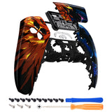 eXtremeRate Fire Eagle vs Ice Snake Touchpad Front Housing Shell Compatible with ps5 Controller BDM-010/020/030/040, DIY Replacement Shell Custom Touch Pad Cover Compatible with ps5 Controller - ZPFT1066G3