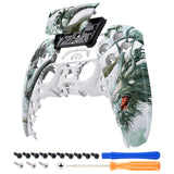 eXtremeRate Jade Dragon - Cloud Dominator Touchpad Front Housing Shell Compatible with ps5 Controller BDM-010/020/030/040, DIY Replacement Shell Custom Touch Pad Cover Compatible with ps5 Controller - ZPFT1071G3