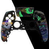 eXtremeRate Glow in Dark - Halloween Candy Night Touchpad Front Housing Shell Compatible with ps5 Controller BDM-010/020/030/040, DIY Replacement Shell Custom Touch Pad Cover Compatible with ps5 Controller - ZPFT1083G3