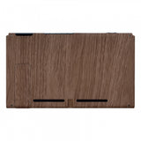 eXtremeRate Soft Touch Grip Wood Grain Console Back Plate DIY Replacement Housing Shell Case for Nintendo Switch Console with Kickstand-JoyCon Shell NOT Included - ZS201