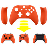 eXtremeRate Orange Front Shell Faceplate with Soft Grip Side Rail for Xbox One X & One S Controller - ZSXOFX02