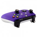 eXtremeRate Soft Touch Purple Upper Housing Shell With Side Rails Panel Replacement Part for Xbox One S /One X Controller - ZSXOFX05