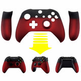 eXtremeRate Shadow Red Front Shell Housing Faceplates Back Panels for Xbox One X & One S Controller - ZSXOFX10