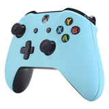 eXtremeRate Soft Touch Heaven Blue Top Shell Front Housing Faceplate Replacement Parts with Side Rails Panel for Xbox One X & One S Controller (Model 1708) - ZSXOFX13