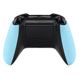 eXtremeRate Soft Touch Heaven Blue Top Shell Front Housing Faceplate Replacement Parts with Side Rails Panel for Xbox One X & One S Controller (Model 1708) - ZSXOFX13