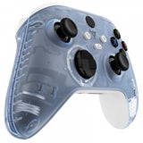 eXtremeRate Soft Touch Clear Glacier Blue Replacement Handles Shell for Xbox Series X Controller, Custom Side Rails Panels Front Housing Shell Faceplate for Xbox Series S Controller - Controller NOT Included - ZX3M506