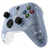 eXtremeRate Soft Touch Clear Glacier Blue Replacement Handles Shell for Xbox Series X Controller, Custom Side Rails Panels Front Housing Shell Faceplate for Xbox Series S Controller - Controller NOT Included - ZX3M506