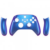 eXtremeRate Chameleon Purple Blue Replacement Handles Shell for Xbox Series X Controller, Custom Side Rails Panels Front Housing Shell Faceplate for Xbox Series S Controller - Controller NOT Included - ZX3P301