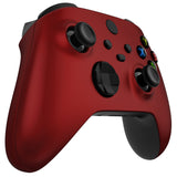 eXtremeRate Soft Touch Scarlet Red Replacement Handles Shell for Xbox Series X Controller, Custom Side Rails Panels Front Housing Shell Faceplate for Xbox Series S Controller - Controller NOT Included - ZX3P303