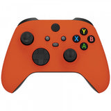 eXtremeRate Soft Touch Orange Replacement Handles Shell for Xbox Series X Controller, Custom Side Rails Panels Front Housing Shell Faceplate for Xbox Series S Controller - Controller NOT Included - ZX3P304