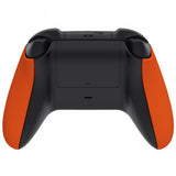 eXtremeRate Soft Touch Orange Replacement Handles Shell for Xbox Series X Controller, Custom Side Rails Panels Front Housing Shell Faceplate for Xbox Series S Controller - Controller NOT Included - ZX3P304