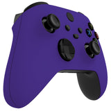 eXtremeRate Soft Touch Purple Replacement Handles Shell for Xbox Series X Controller, Custom Side Rails Panels Front Housing Shell Faceplate for Xbox Series S Controller - Controller NOT Included - ZX3P307
