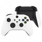 eXtremeRate Soft Touch White Replacement Handles Shell for Xbox Series X Controller, Custom Side Rails Panels Front Housing Shell Faceplate for Xbox Series S Controller - Controller NOT Included - ZX3P308