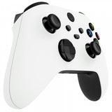 eXtremeRate Soft Touch White Replacement Handles Shell for Xbox Series X Controller, Custom Side Rails Panels Front Housing Shell Faceplate for Xbox Series S Controller - Controller NOT Included - ZX3P308