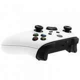 eXtremeRate Soft Touch White Replacement Handles Shell for Xbox Series X Controller, Custom Side Rails Panels Front Housing Shell Faceplate for Xbox Series S Controller - Controller NOT Included - ZX3P308