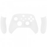 eXtremeRate Soft Touch White Replacement Handles Shell for Xbox Series X Controller, Custom Side Rails Panels Front Housing Shell Faceplate for Xbox Series S Controller - Controller NOT Included - ZX3P308