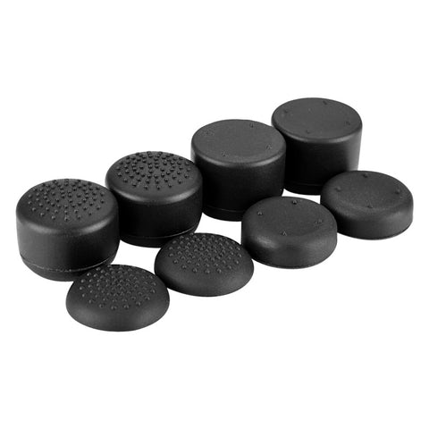 eXtremeRate 8 Black Silicone Rubber Precision Platporm Raised Analog Sticks Thumb Grips for PS4 Slim PS4 Pro Thumbsticks - ZXBJ122