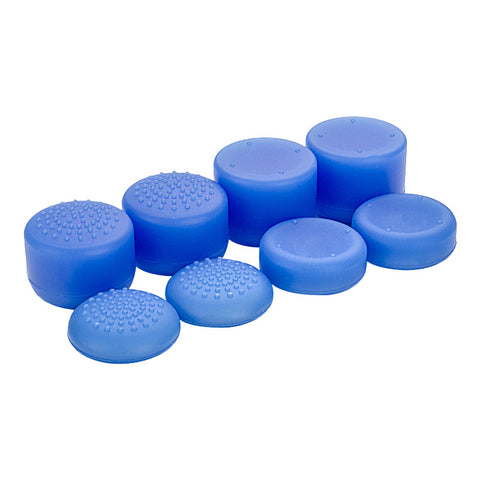 eXtremeRate 8 Blue Silicone Rubber Precision Platporm Raised Analog Sticks Thumb Grips for PS4 Slim PS4 Pro Thumbsticks-ZXBJ1232